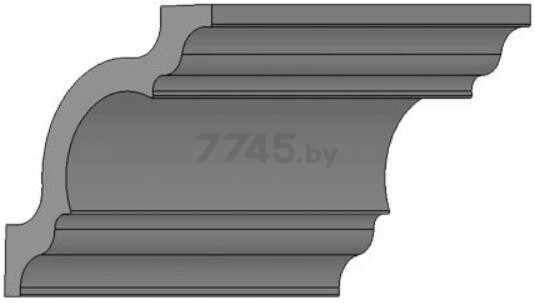 Плинтус потолочный NMC Nomastyl LX-68 2000х65х65 мм - Фото 2